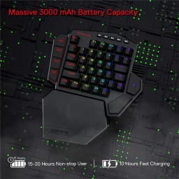 Redragon K585 DITI Wireless One-Handed Mechanical Keyboard 42 Keys 2.4Ghz RGB Gaming Keypad Detachable Wrist Support for PC Game