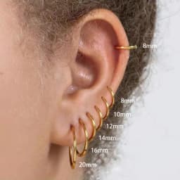 1 Pair 316L Stainless Steel Small Gold Silver Color Hoop Earrings for Women Tragus Cartilage Ear Bone Piercing Jewelry Gifts