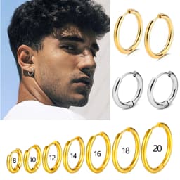 1 Pair 316L Stainless Steel Small Gold Silver Color Hoop Earrings for Women Tragus Cartilage Ear Bone Piercing Jewelry Gifts