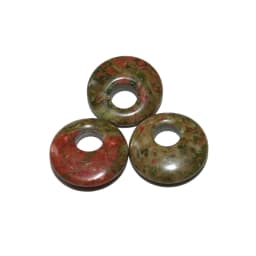 5pcs/lot 18mm Natural Turquoises Agates Jades Crystal Stone Donut Charm Pendant Beads For Jewelry Making DIY Necklace Earrings