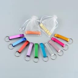 50pcs Personalized Engraved Bottle Openers Key Chain Wedding Favors Brewery, Hotel, Restaurant Logo Christmas Private Customized