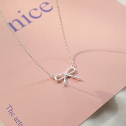 LIVVY Delicate Silver Color Bowknot Pendant Necklaces For Women Unique Design Fashion Handmade Jewelry Gift