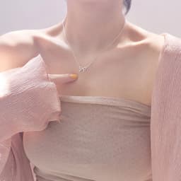 LIVVY Delicate Silver Color Bowknot Pendant Necklaces For Women Unique Design Fashion Handmade Jewelry Gift