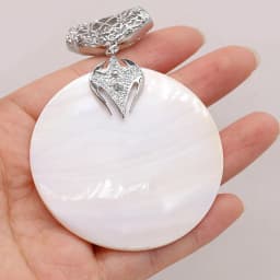 Natural Mother of Pearl Shell Round Pendant Exquisite Handmade Crafts Making Necklace Bracelet Accessories Jewelry For Women