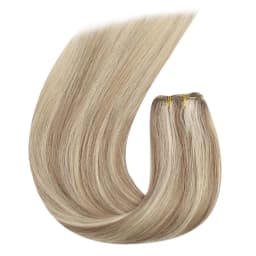 Moresoo Human Hair Bundles Wefts Sew in Blonde Black Ombre 100G/Set Remy Brazilian Straight Hair Bundles Invisible Extensions