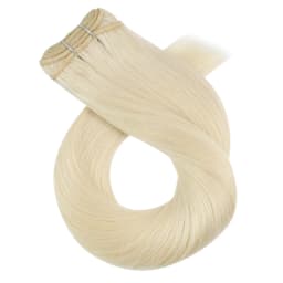 Moresoo Human Hair Bundles Wefts Sew in Blonde Black Ombre 100G/Set Remy Brazilian Straight Hair Bundles Invisible Extensions