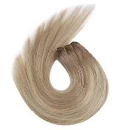Moresoo Human Hair Bundles Wefts Sew in Blonde Black Ombre 100G/Set Remy Brazilian Straight Hair Bundles Invisible Extensions