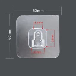 Double-Sided Adhesive Wall Hooks Hanger Strong Transparent Hooks Suction Cup Sucker Wall Storage Holder For Kitchen Bathroom