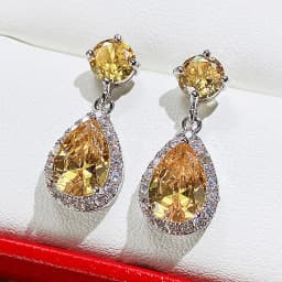 CAOSHI Luxury Female Dangle Earrings Bright Crystal Zirconia Stone 5 Colors Available Noble Women Party Accessories Jewelry Gift