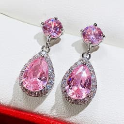 CAOSHI Luxury Female Dangle Earrings Bright Crystal Zirconia Stone 5 Colors Available Noble Women Party Accessories Jewelry Gift