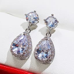 CAOSHI Luxury Female Dangle Earrings Bright Crystal Zirconia Stone 5 Colors Available Noble Women Party Accessories Jewelry Gift