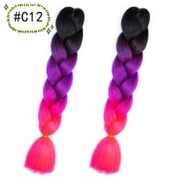 6.18 Jumbo Braiding Hair Extensions Kanekalon Braiding Hair 24 Inch Ombre Multiple Tone Colored Synthetic Hair for Women