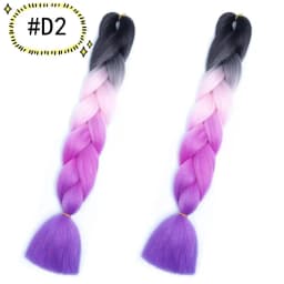 6.18 Jumbo Braiding Hair Extensions Kanekalon Braiding Hair 24 Inch Ombre Multiple Tone Colored Synthetic Hair for Women