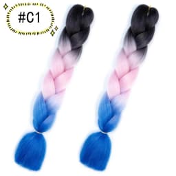 6.18 Jumbo Braiding Hair Extensions Kanekalon Braiding Hair 24 Inch Ombre Multiple Tone Colored Synthetic Hair for Women