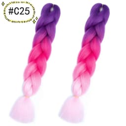 6.18 Jumbo Braiding Hair Extensions Kanekalon Braiding Hair 24 Inch Ombre Multiple Tone Colored Synthetic Hair for Women