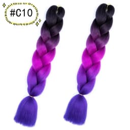 6.18 Jumbo Braiding Hair Extensions Kanekalon Braiding Hair 24 Inch Ombre Multiple Tone Colored Synthetic Hair for Women