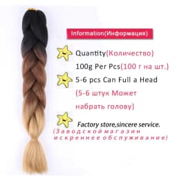 6.18 Jumbo Braiding Hair Extensions Kanekalon Braiding Hair 24 Inch Ombre Multiple Tone Colored Synthetic Hair for Women