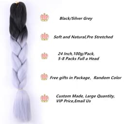 6.18 Jumbo Braiding Hair Extensions Kanekalon Braiding Hair 24 Inch Ombre Multiple Tone Colored Synthetic Hair for Women