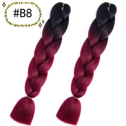 6.18 Jumbo Braiding Hair Extensions Kanekalon Braiding Hair 24 Inch Ombre Multiple Tone Colored Synthetic Hair for Women