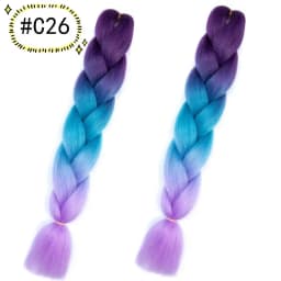 6.18 Jumbo Braiding Hair Extensions Kanekalon Braiding Hair 24 Inch Ombre Multiple Tone Colored Synthetic Hair for Women