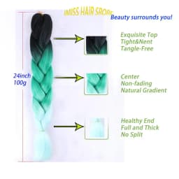 6.18 Jumbo Braiding Hair Extensions Kanekalon Braiding Hair 24 Inch Ombre Multiple Tone Colored Synthetic Hair for Women