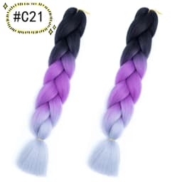 6.18 Jumbo Braiding Hair Extensions Kanekalon Braiding Hair 24 Inch Ombre Multiple Tone Colored Synthetic Hair for Women