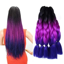 6.18 Jumbo Braiding Hair Extensions Kanekalon Braiding Hair 24 Inch Ombre Multiple Tone Colored Synthetic Hair for Women