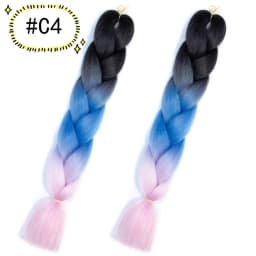 6.18 Jumbo Braiding Hair Extensions Kanekalon Braiding Hair 24 Inch Ombre Multiple Tone Colored Synthetic Hair for Women