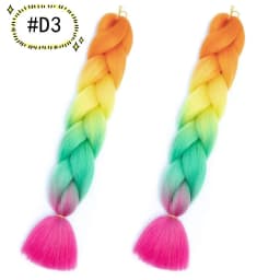 6.18 Jumbo Braiding Hair Extensions Kanekalon Braiding Hair 24 Inch Ombre Multiple Tone Colored Synthetic Hair for Women