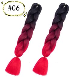 6.18 Jumbo Braiding Hair Extensions Kanekalon Braiding Hair 24 Inch Ombre Multiple Tone Colored Synthetic Hair for Women