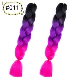 6.18 Jumbo Braiding Hair Extensions Kanekalon Braiding Hair 24 Inch Ombre Multiple Tone Colored Synthetic Hair for Women