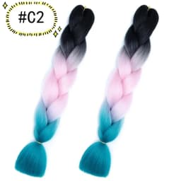 6.18 Jumbo Braiding Hair Extensions Kanekalon Braiding Hair 24 Inch Ombre Multiple Tone Colored Synthetic Hair for Women