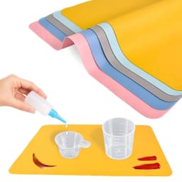 14colors Silicone Pad Waterproof Placemat Table Mat Heat Insulation Pad Anti-skidding Washable Resin Pad for DIY UV Epoxy Crafts