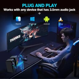 Computer Gaming Speakers PC Sound Box HIFI Stereo Microphone USB Wired With LED RGB Lighting Strong Bass 2.0 Loudspeaker