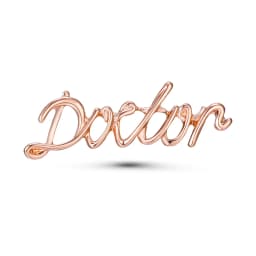 Hanreshe Gold Color Metal Doctor Brooch Pins Fashion Creative Letter Medical Jewelry Lapel Badge Gift for Doctor Nurse