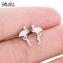 New Small Stainless Steel Earrings for Women Girls Black Animal Dog Paw Earrings Bee Cat Snake Hedgehog Piercing Jewelry Gifts