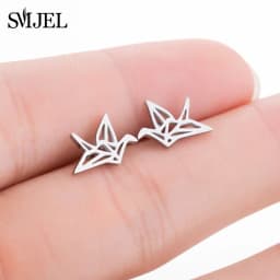 New Small Stainless Steel Earrings for Women Girls Black Animal Dog Paw Earrings Bee Cat Snake Hedgehog Piercing Jewelry Gifts