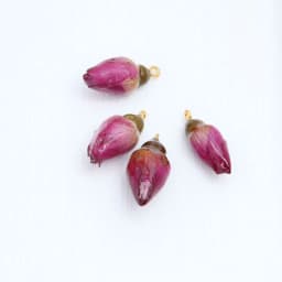 2 PCs Handmade Resin Jewelry Real Flower Charms Petaline Pendants Real Rose Petal Charm For DIY Earring Jewelry Finding Making