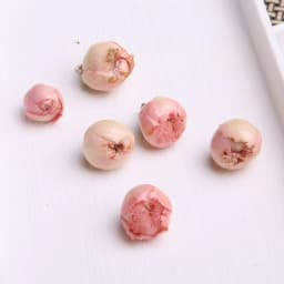 2 PCs Handmade Resin Jewelry Real Flower Charms Petaline Pendants Real Rose Petal Charm For DIY Earring Jewelry Finding Making