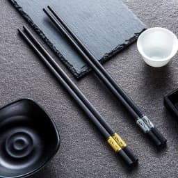 1 Pair Chinese style chopsticks tableware food stick alloy Catering utensils sushi sticks Non-slip Household Kitchen Utensils