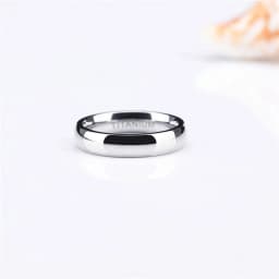 4mm Brand Silver Color Titanium Women's Rings Male Wedding Band Polished Engagement Ring Female Jewelry Never fade Size 3 -15