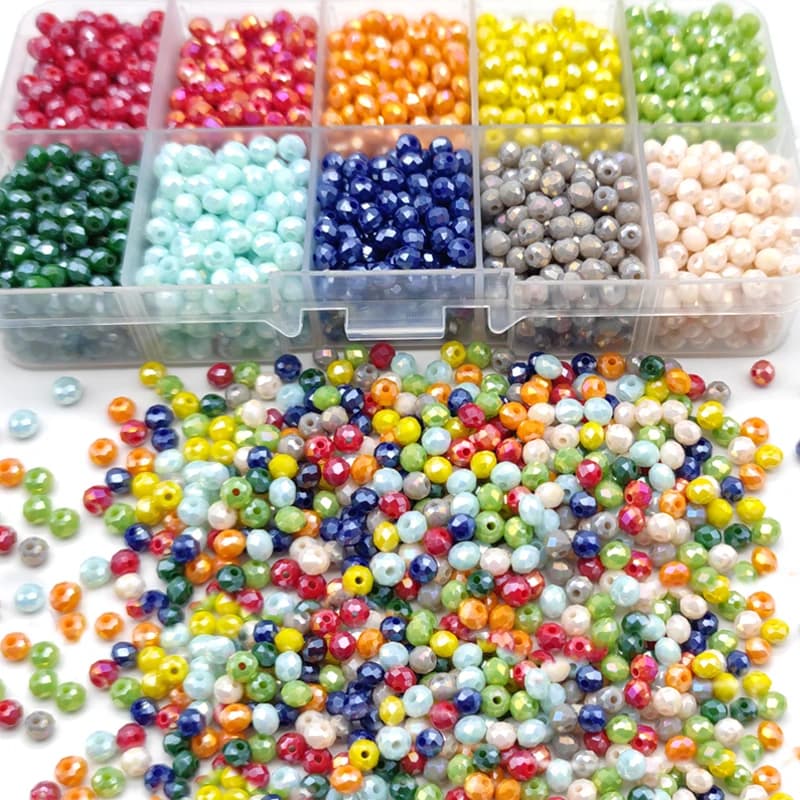 Czech Crystal Shiny Faceted Glass Beads round Loose Spacer Beads for Jewelry Making 2mm 3mm 4mm 6mm 8mm Necklace Bracelet Access