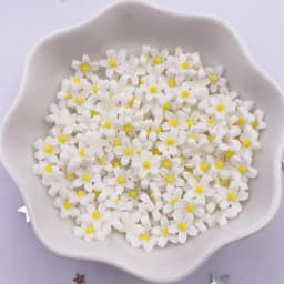 100Pcs 8mm Resin 3D Colorful Mini Flower Gems Flatback Figurines Scrapbook Wedding Applique  Nail Art Decor Crafts  OL560