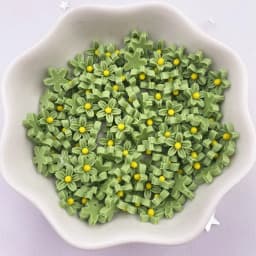 100Pcs 8mm Resin 3D Colorful Mini Flower Gems Flatback Figurines Scrapbook Wedding Applique  Nail Art Decor Crafts  OL560