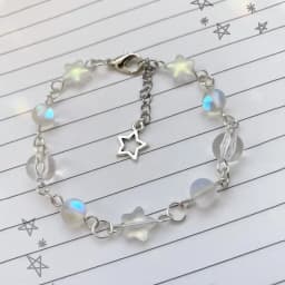 Handmade No. 8 ball star beaded dice bracelet coquettish y2k gothic bracelet
