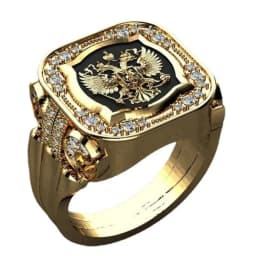 New Simple Retro Fashion Men's Jewelry Luxury Zirconia Stamp Ring Men's Badge Ring Punk Street Niche Trend Party Jewelry Gifts