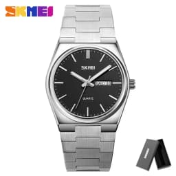 SKMEI 9288 Man reloj hombre Casual Quartz Clock Male Full Steel Time Week Sports Watch Mens Waterproof Business Wristwatches