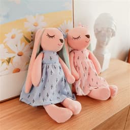 34/45/55cm Plush Rabbit Doll Cute Cartoon Plushies Throw Pillow Bunny Rabbit Stuffed Animal Toy for Baby