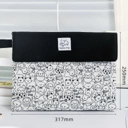 Kapibala File Bag Student Stationery Bag Cartoon High Appearance Large Capacity Zipper Storage Bag