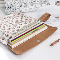 Kapibala File Bag Student Stationery Bag Cartoon High Appearance Large Capacity Zipper Storage Bag